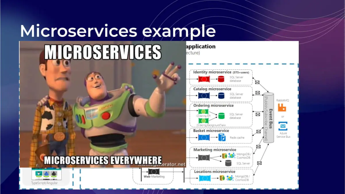 Microservices architecture example: guide to custom web development company services