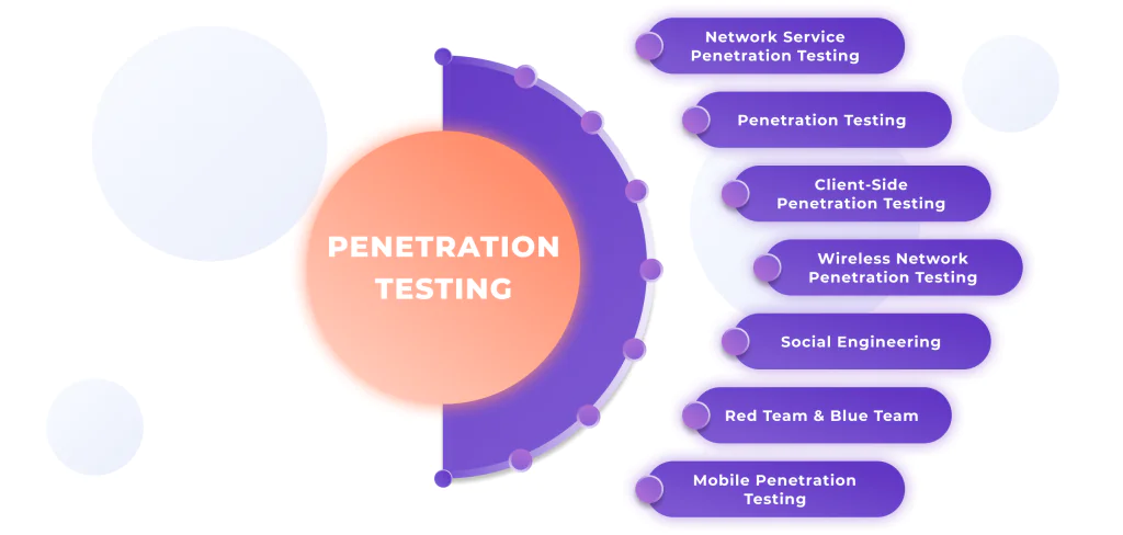 Types of penetration testing.