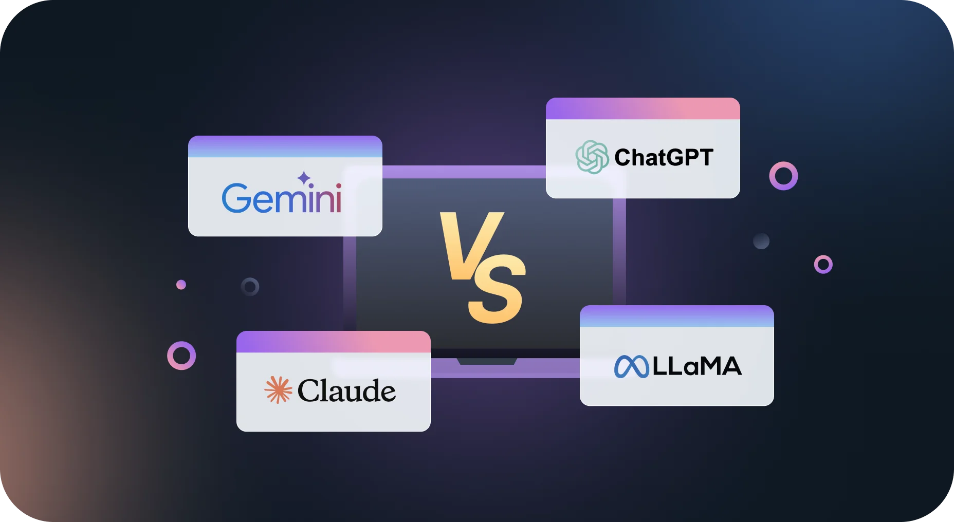 Generative AI comparison: CLaude vs ChatGPT vs Llama vs Gemini