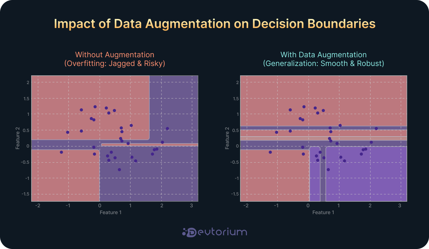 Variational Autoencoder diagram showing encoder, latent space distribution, and decoder reconstruction process